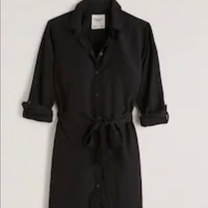 Black Button Down Wrap Dress: Abercrombie and Fitch